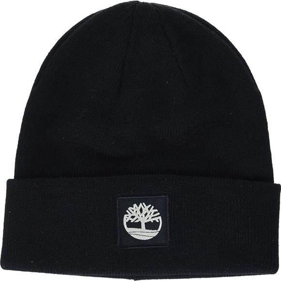 Timberland Other - NEW TIMBERLAND Unisex Cuffed Black Beanie With Tonal Logo Patch